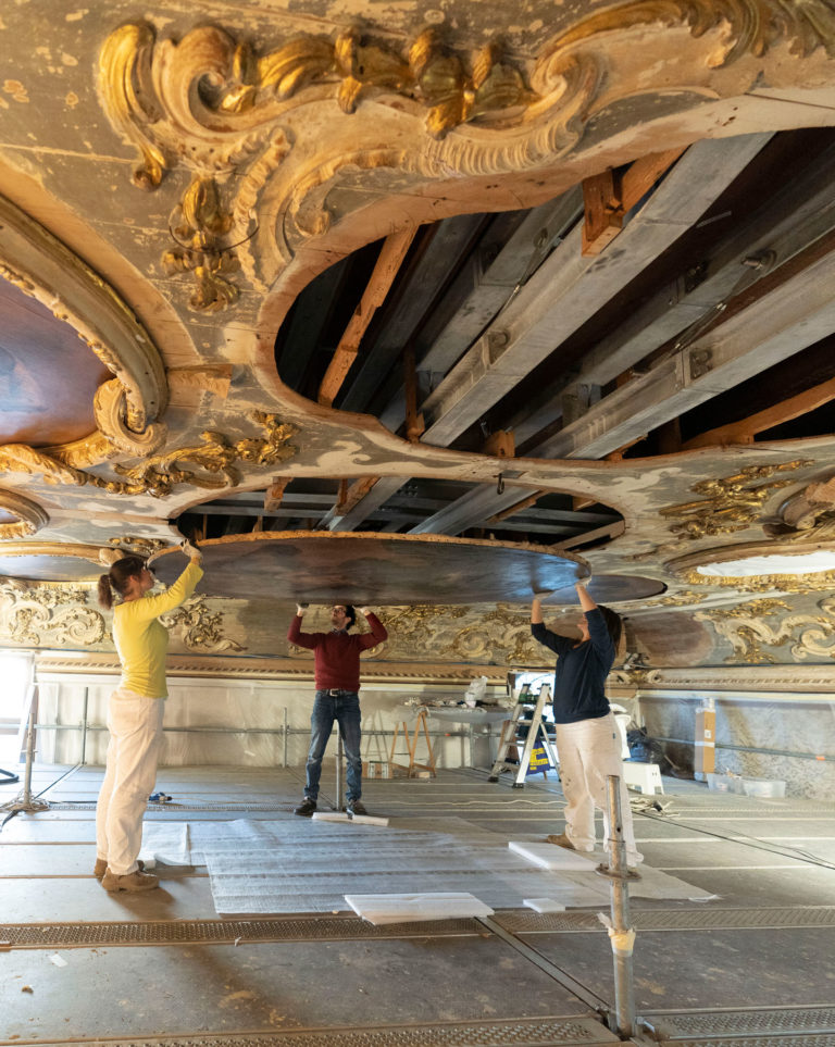Nani Ceiling in Ca' Rezzonico During Conservation