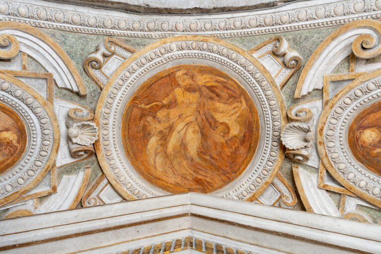 Andrea Schiavone Virtue Fresco Pellegrini Chapel San Sebastiano